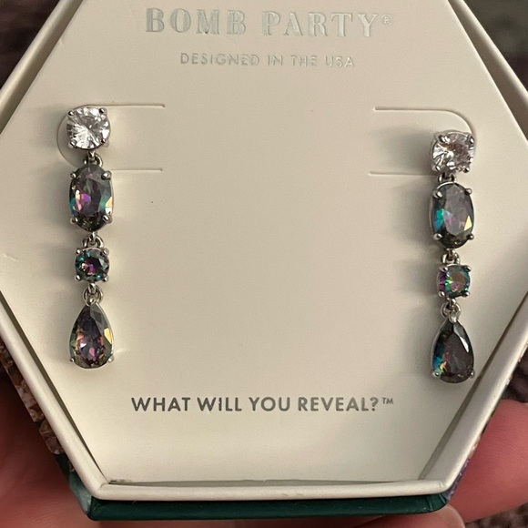 Rhodium earrings - Picture 1 of 1
